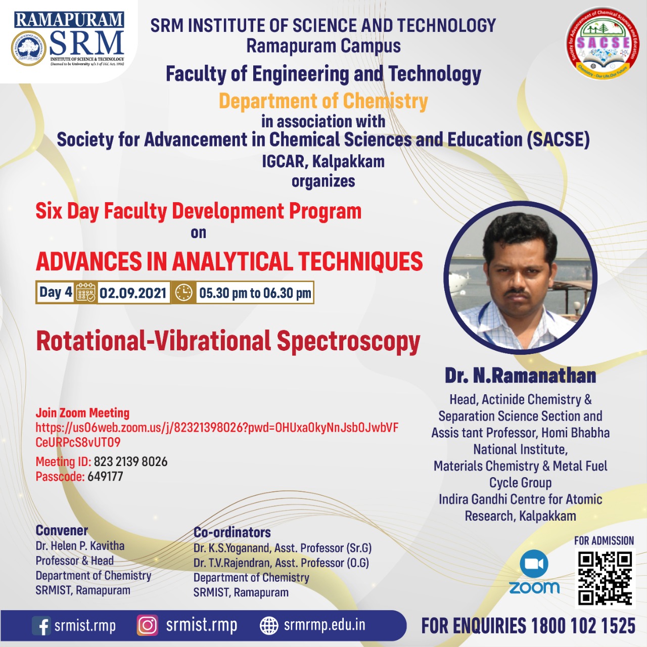 SACSE Flier from SRM on Faculty Development Programme